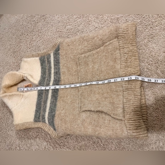 Vintage Amazing 100% Wool Sweater Vest From Caldwell For TipTop Sz S Zip front - Picture 12 of 13
